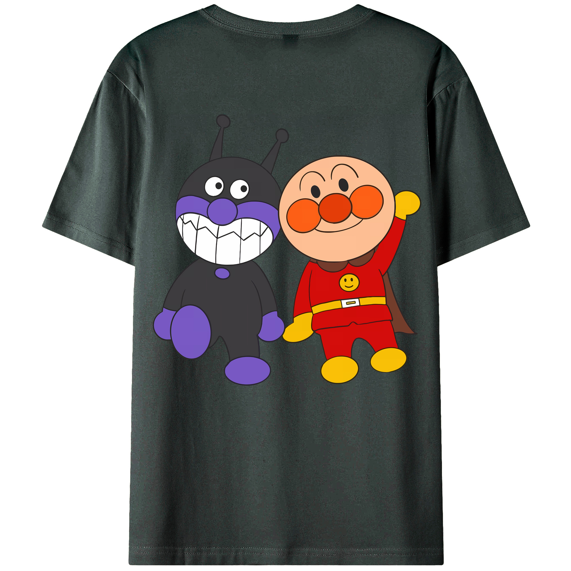 （画像用） アンパンマン Anpanman 綿100％ メンズ半袖Tシャツ（バックプリント） 通気性